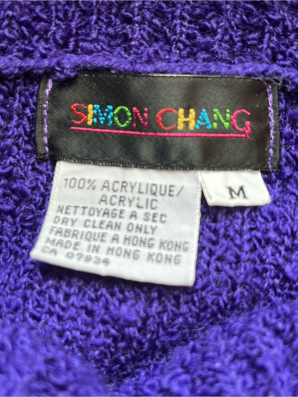 Simon Chang Vintage Royal Purple Statement Bouclé Sweater Dress - Picture 8 of 10
